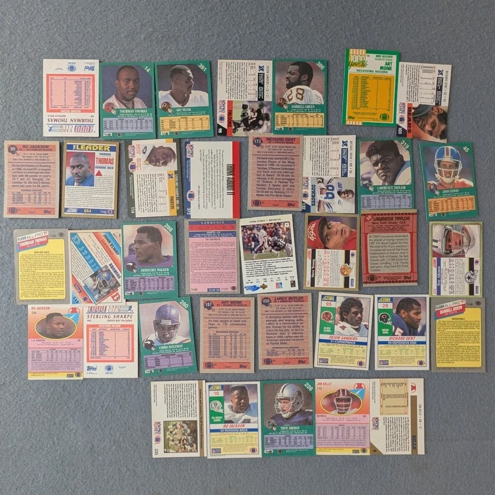 Topps Score Fleer Football Cards Lot Aikman Jackson Sanders Elway